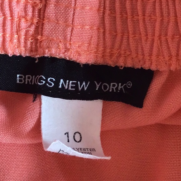 ❤️Briggs New York peach pull on pants size 10 polyester rayon - Picture 4 of 4
